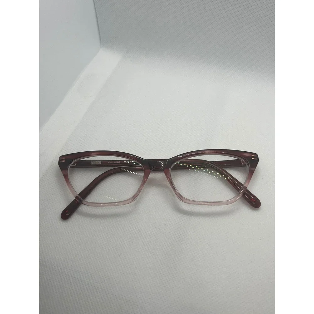 MODO BERGT Model 6546 Handmade Burgundy Pink Cat Eye Eyeglasses Frames Women